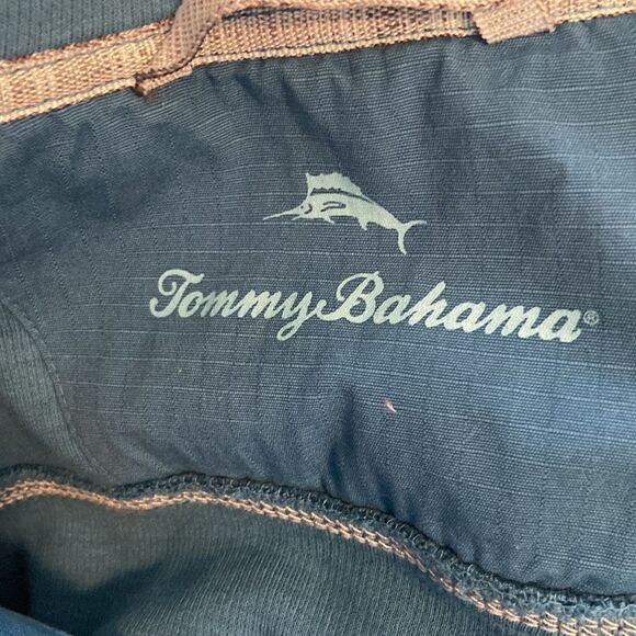 Tommy Bahama Blue Long Sleeve Quarter Zip Pullover Sweater Size Large - Picture 9 of 11